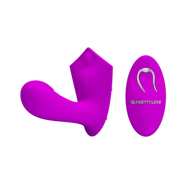 Pretty Love Double stimulateur Willie - Violet